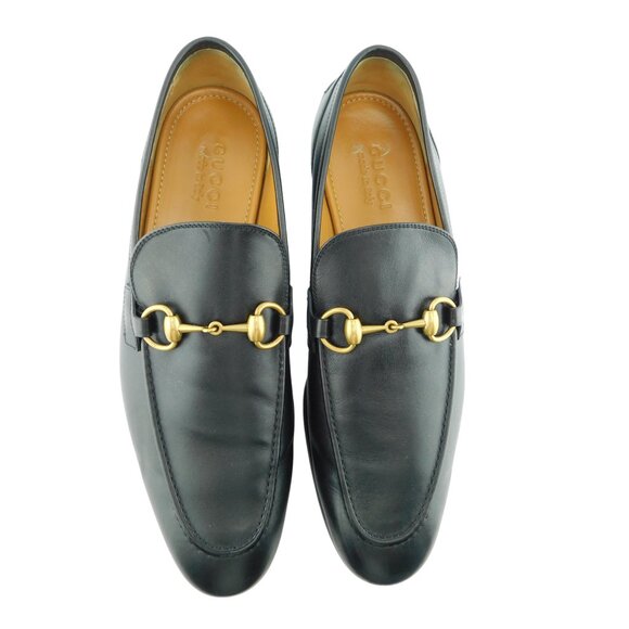 Gucci Jordaan Black Leather Classic Horse Bit Slip-on Loafers 8 UK - Picture 3 of 9